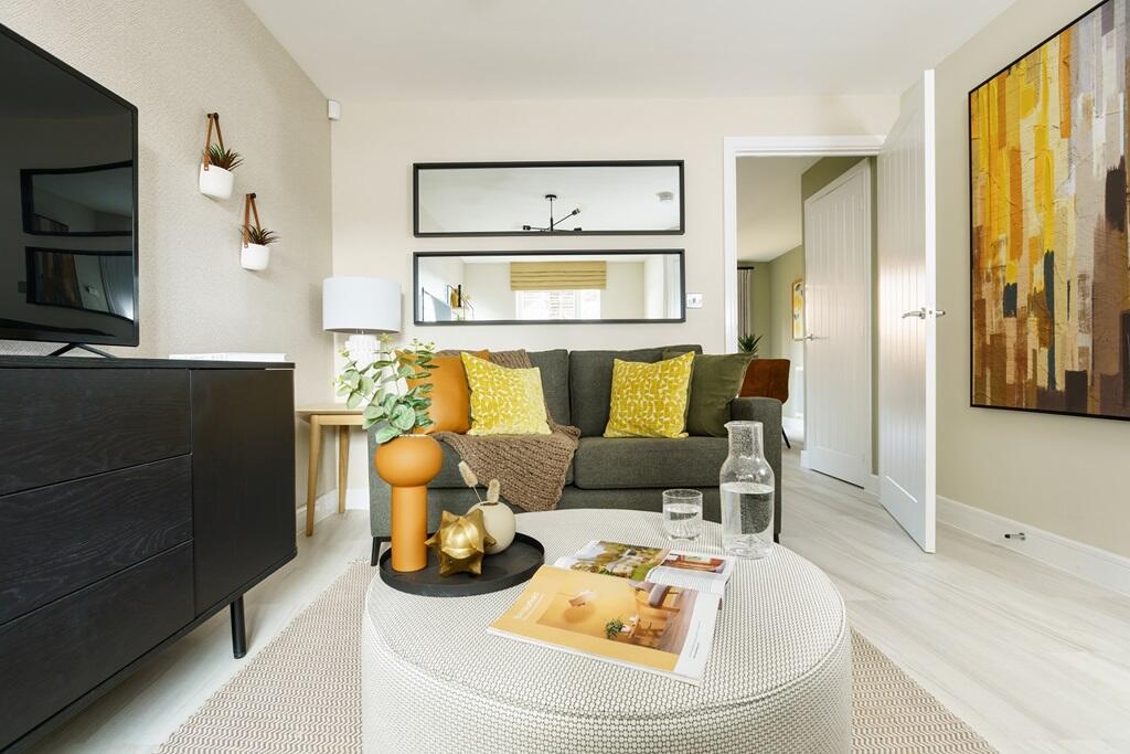 The welcoming lounge is located at the front of the house