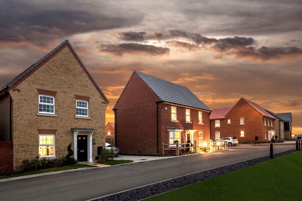 Roman Walk street scene at dusk