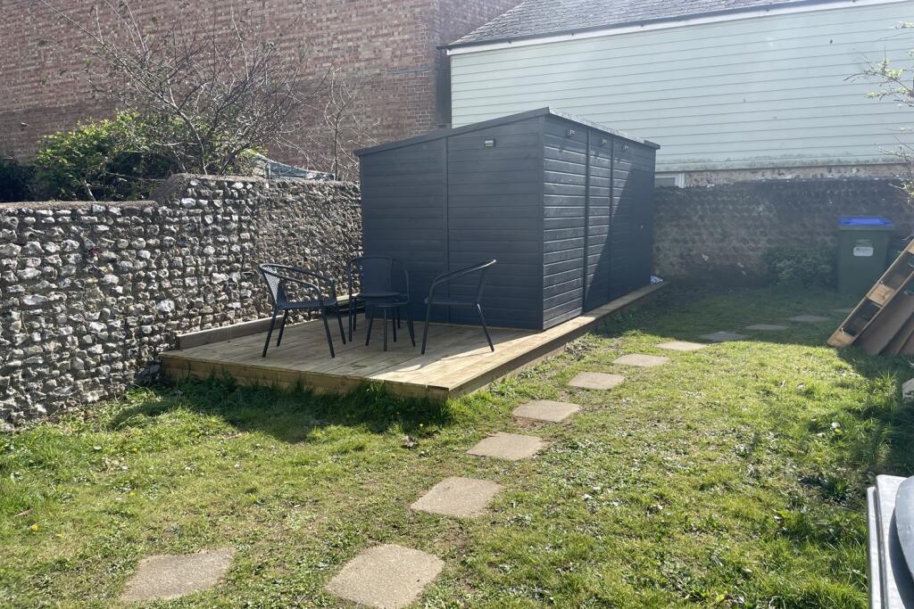 Garden and bike shed