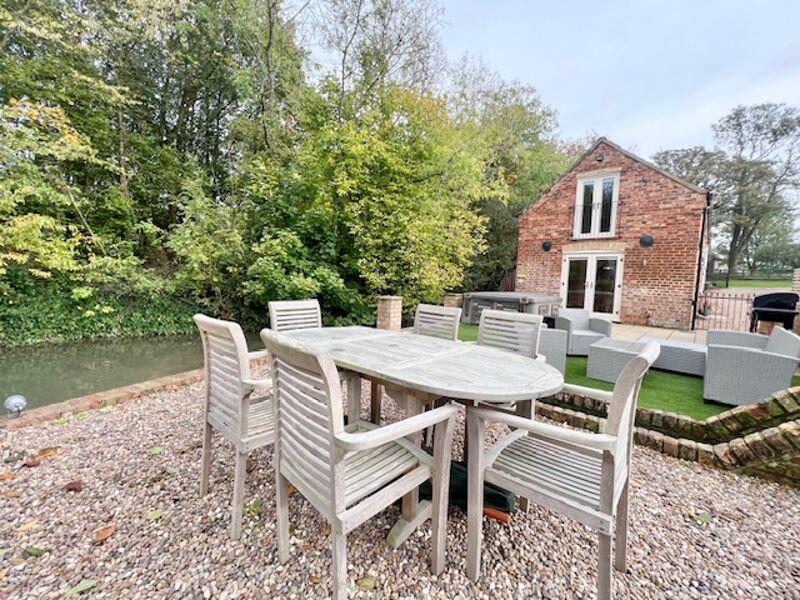 Gravel outside dining area