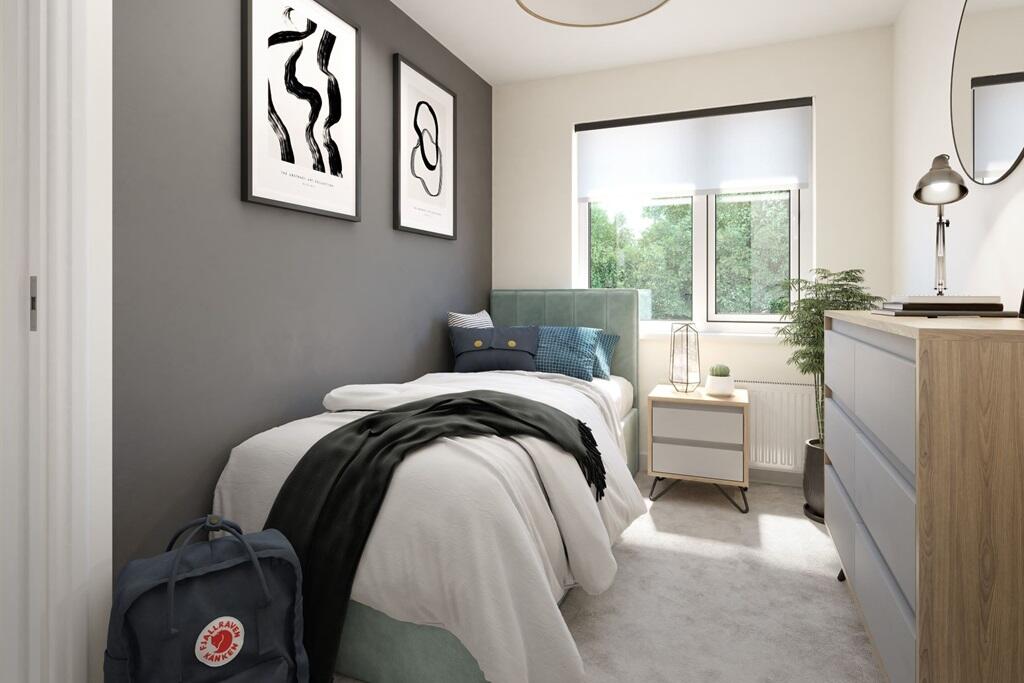 Bedroom 3 makes an ideal room for a child