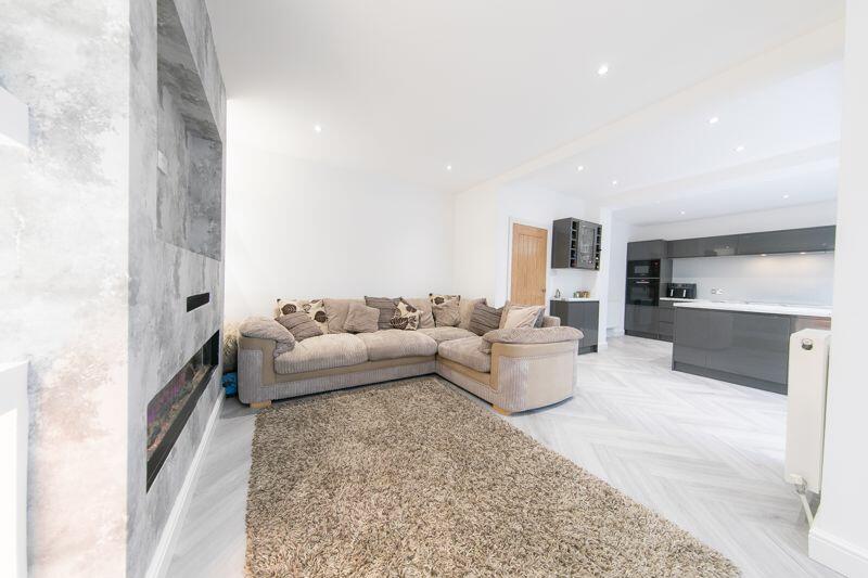 Rear living space and kitchen