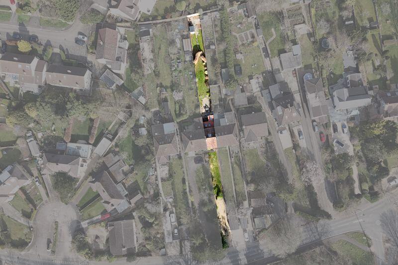 Aerial view of plot