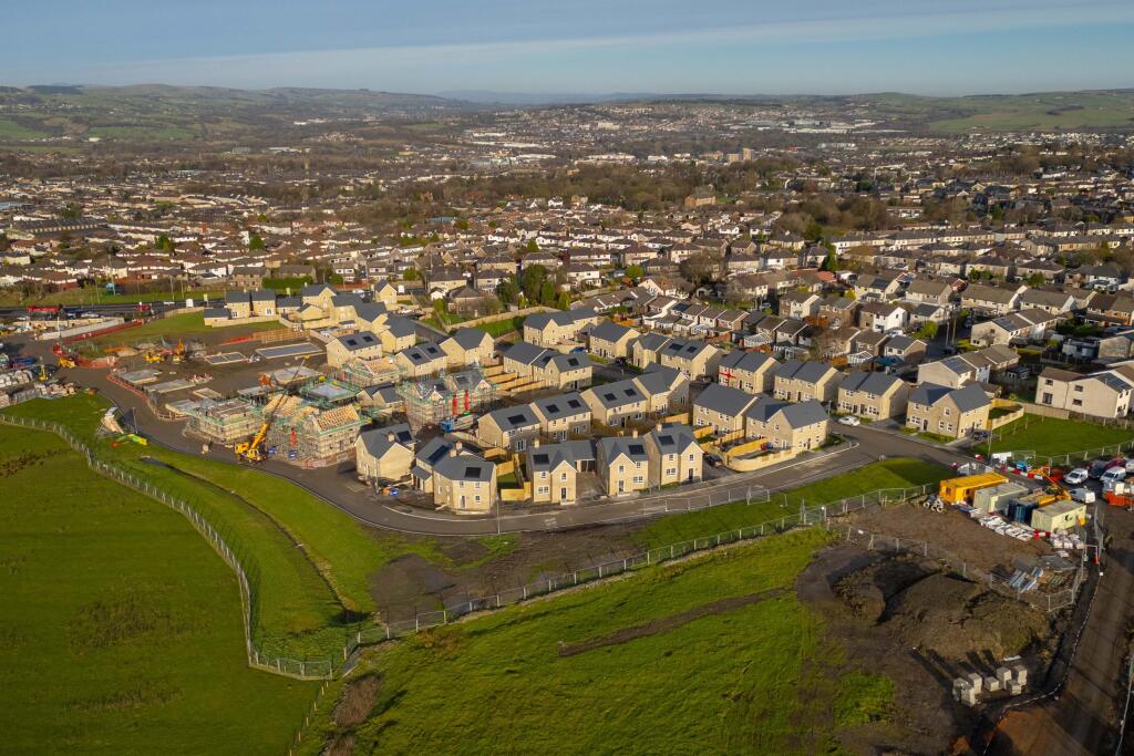 Aerial view of Brun Lea Heights, Burnley