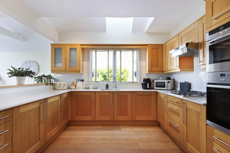 Kitchen with gas hob.