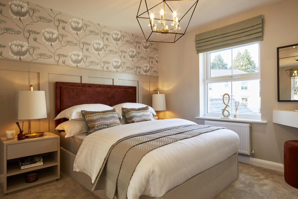 En suite main bedroom in the Ingleby 4 bedroom home