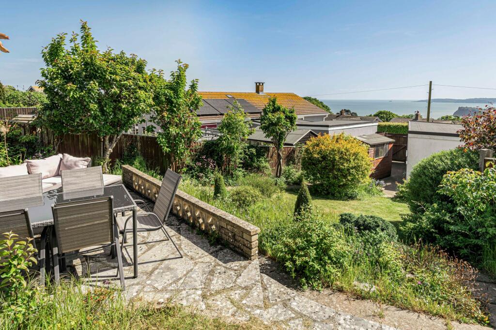 Elevated gardens, patio and views