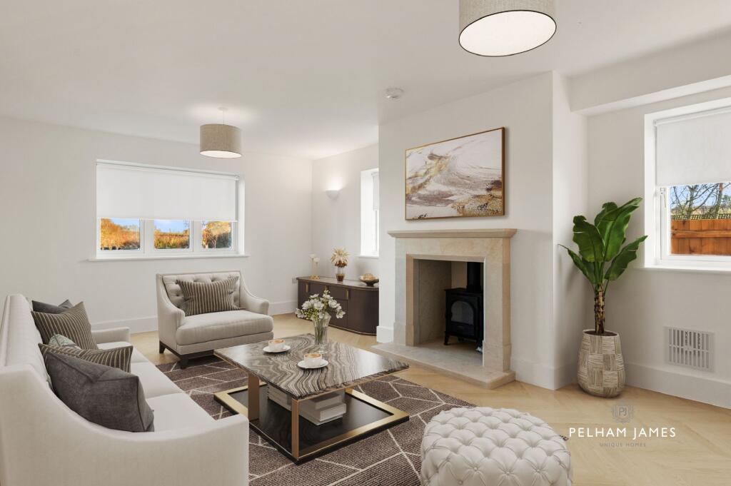 Sitting Room, Osprey House, Medbourne (virtually staged image)