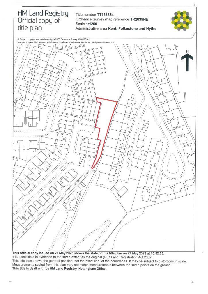Land lying to the east of 27 St. Pauls Way - Title