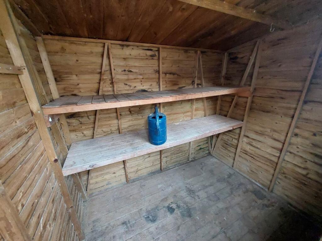 Interior of shed