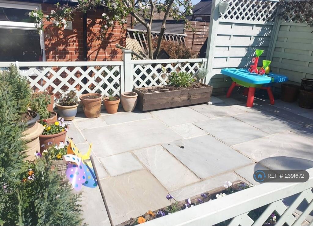 Stone Paved Rear Yard Summer