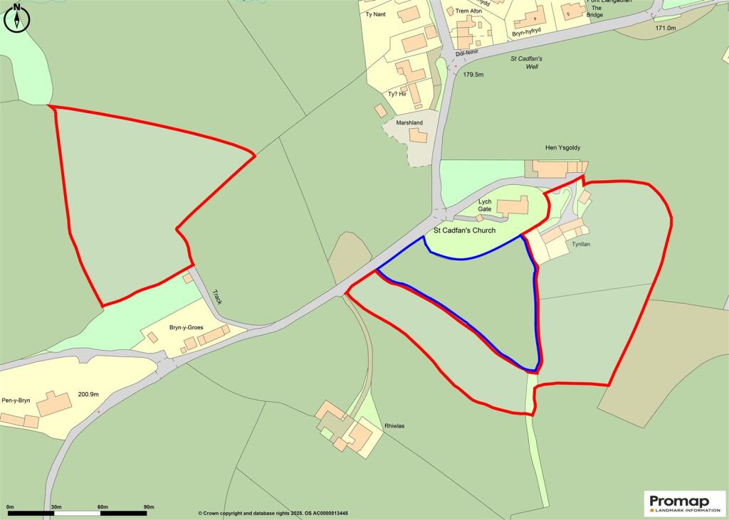 Land map with church field.jpg