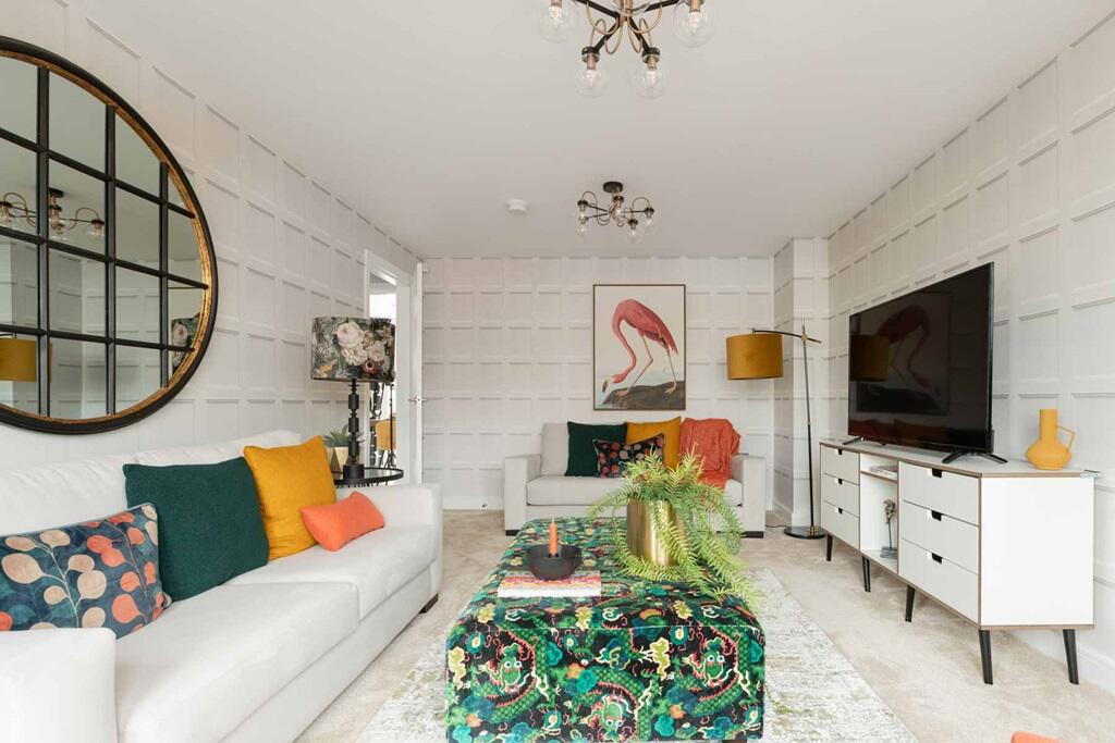 There's room for everyone to unwind in the spacious living room