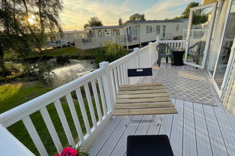 Sunset on the decking