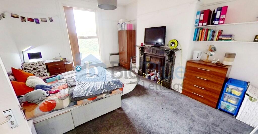 Bright and inviting master bedroom featuring a ...