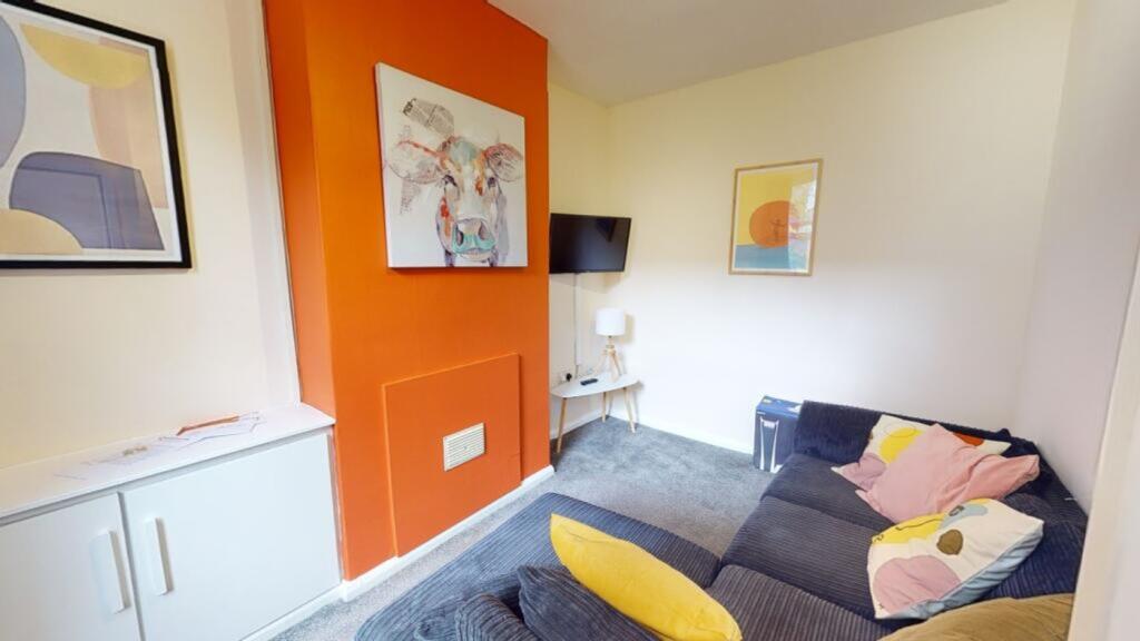 A vibrant and inviting living room with comfort...