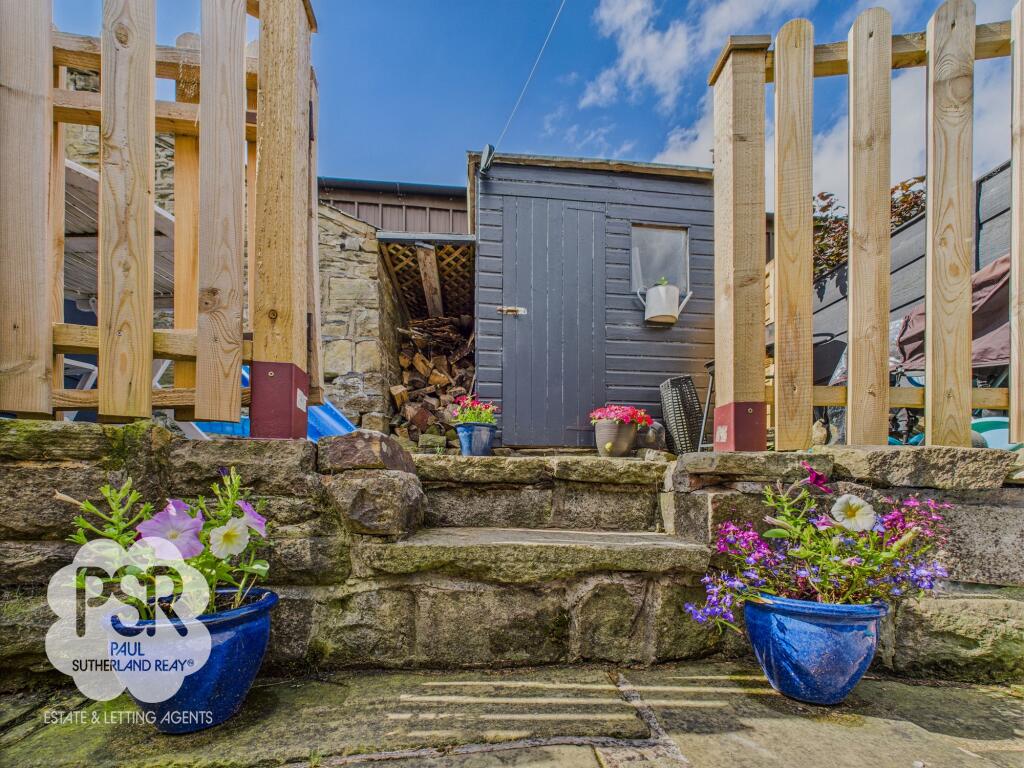 Rear Garden - Upper Tier and Storage Shed