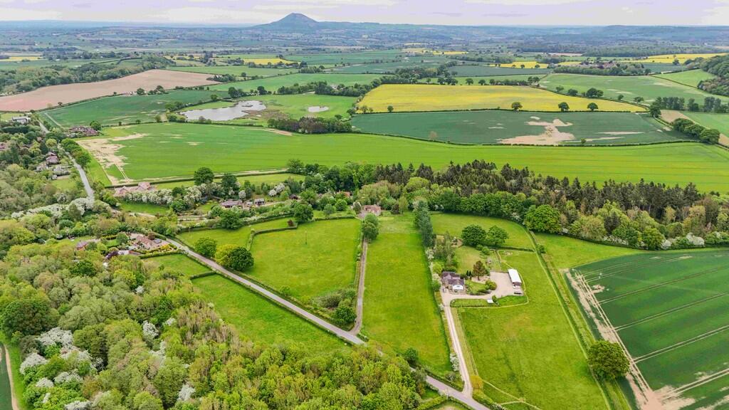 drone shot of lan...