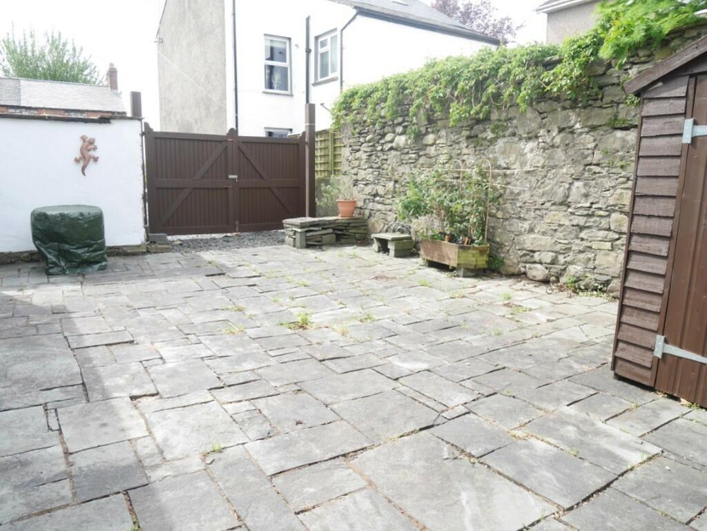 Paved rear garden