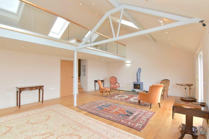 Sitting room with mezzanine floor