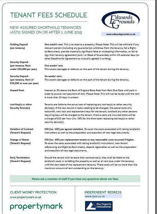 Tenancy Fees