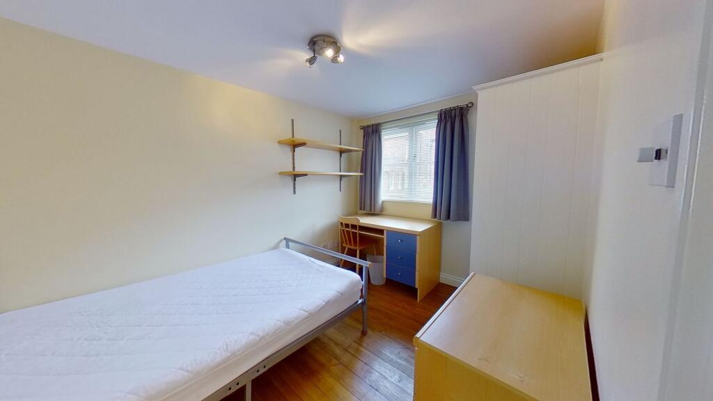 Bright, simply furnished single bedroom with a ...