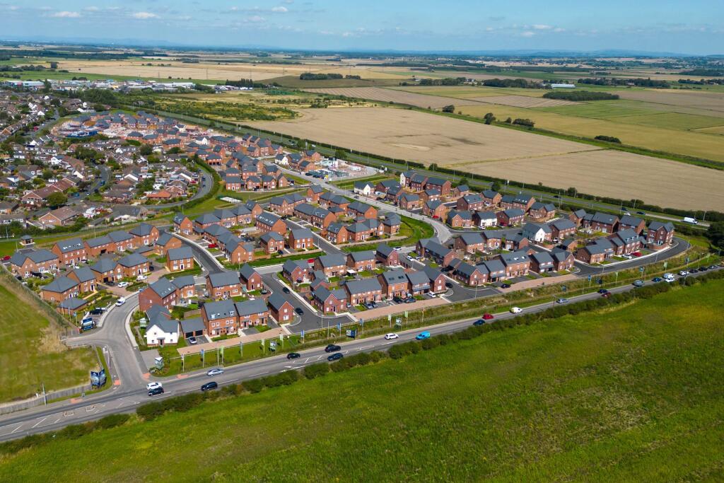 Aerial view of Pinewood Park, Formby