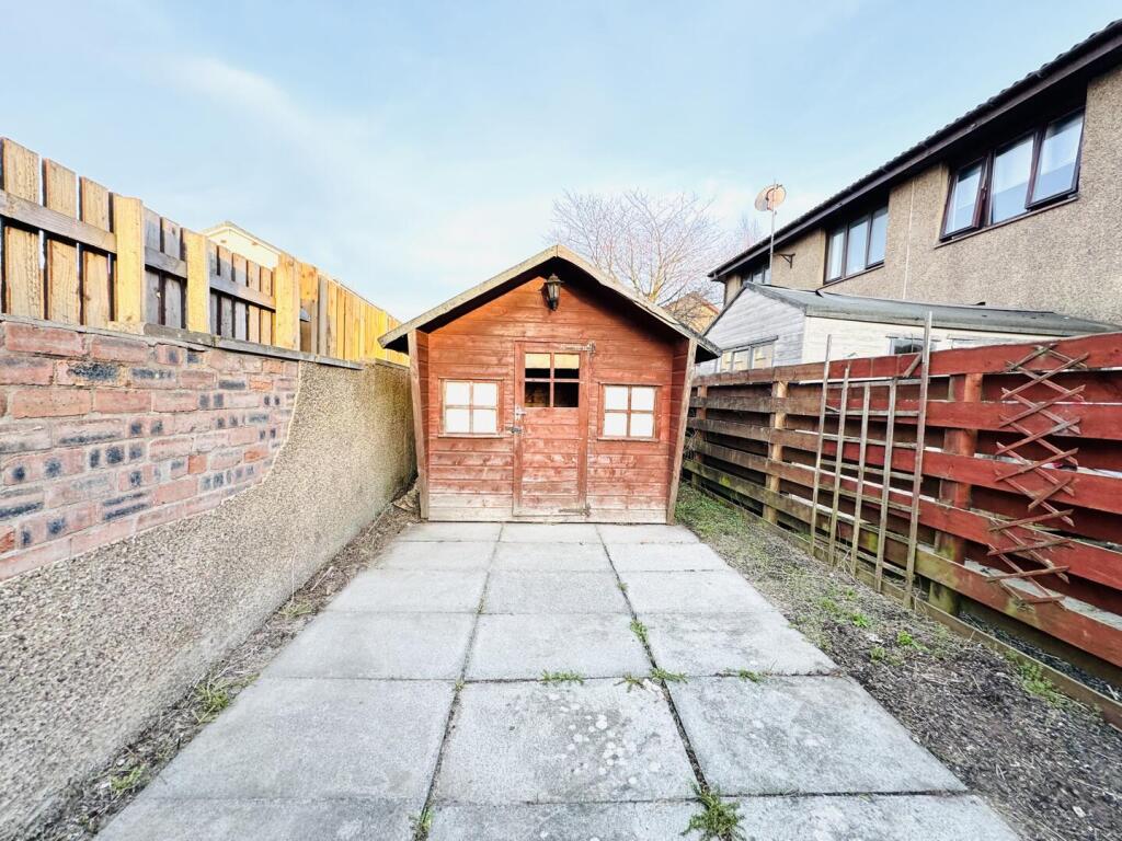Back garden and shed