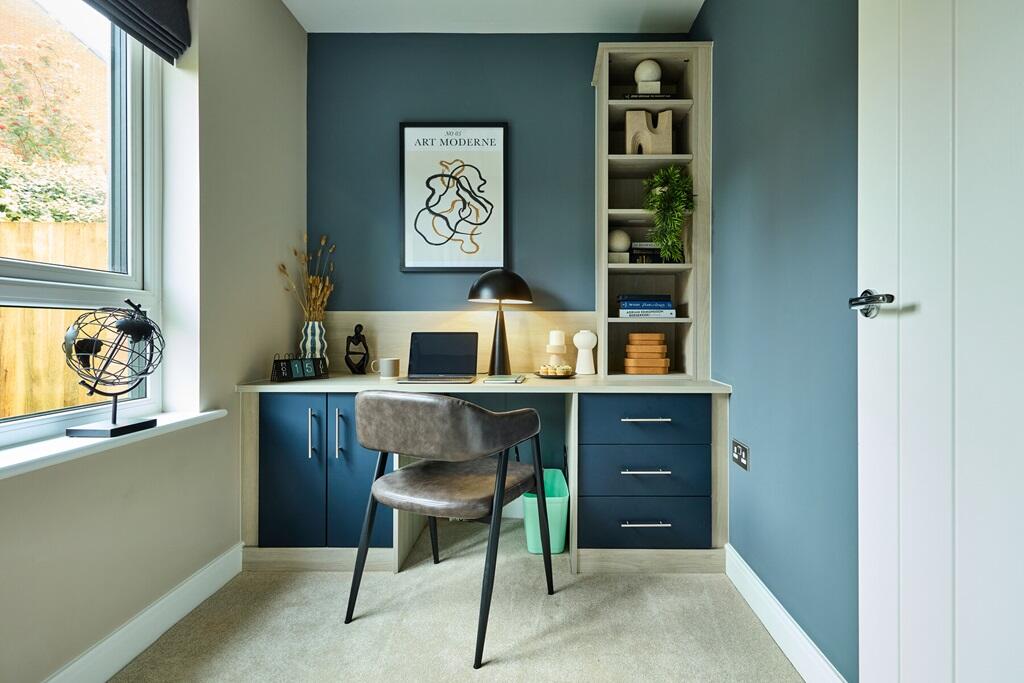 A dedicated study is found on the ground floor