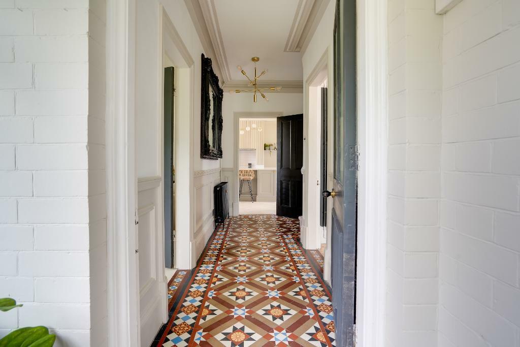 Victorian original tiled hallway