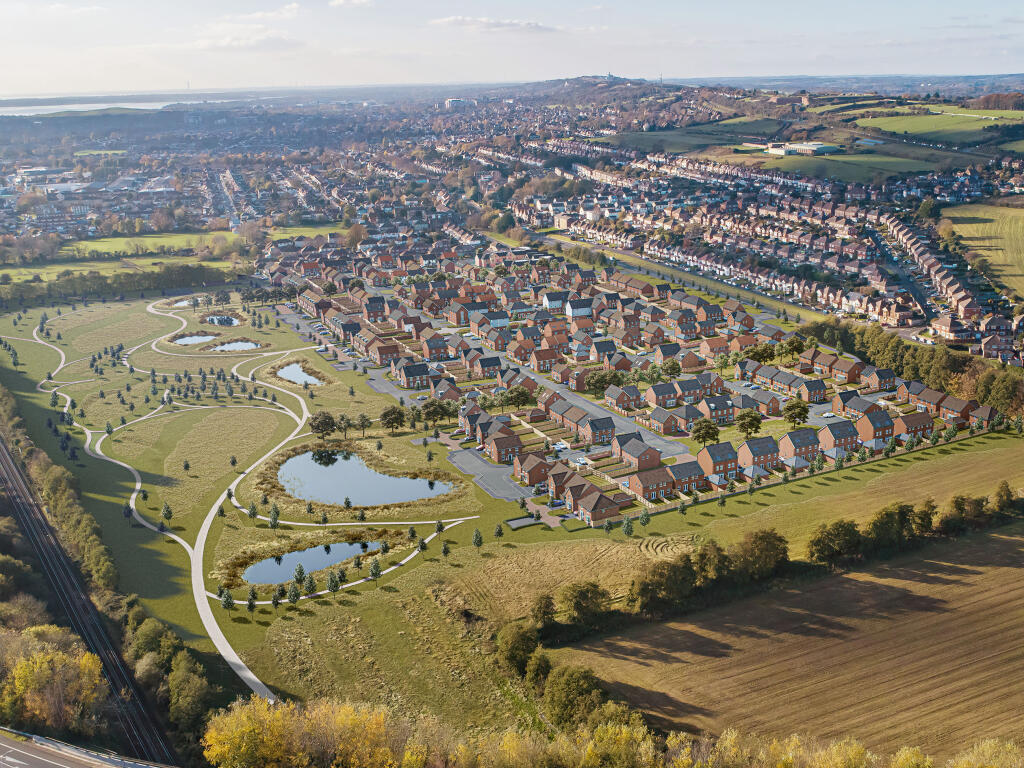 Ariel shot of the Harbour Place development