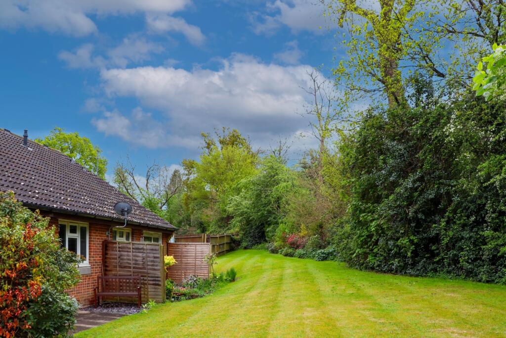 Communal gardens at the rear of the property