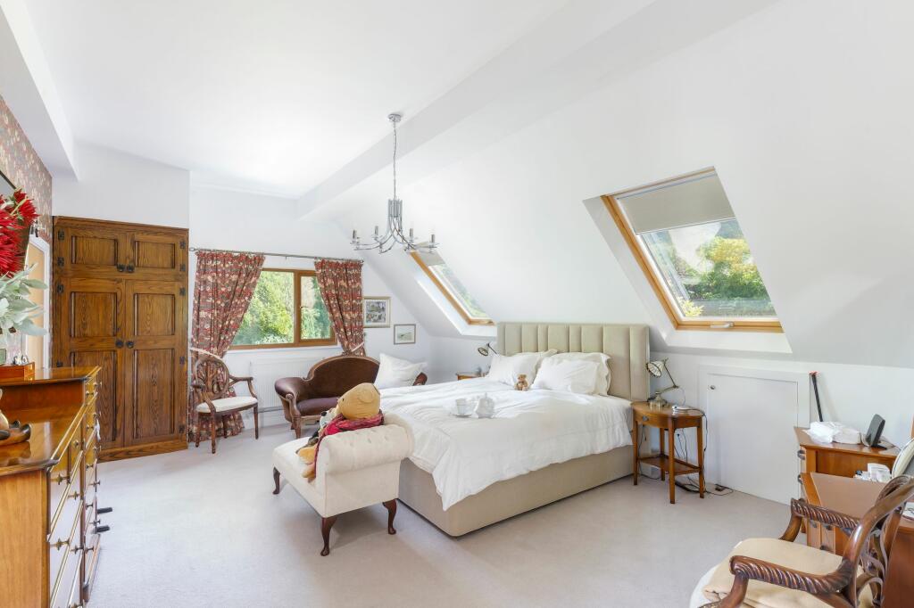 Bedroom 6 with views over South Downs