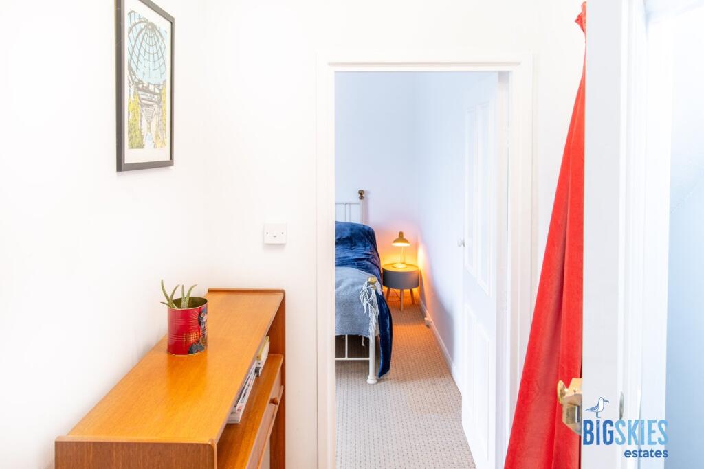 Hall and view of Bedroom