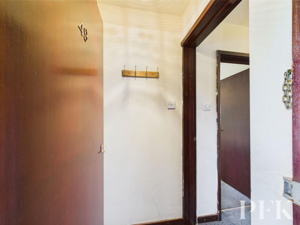 Front door into hall