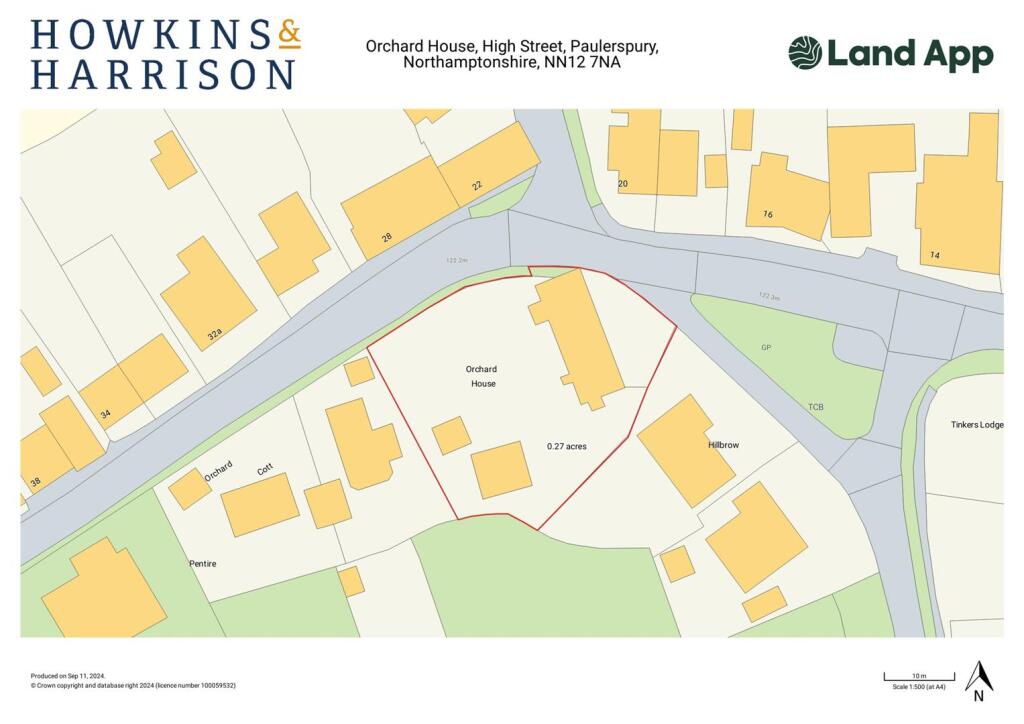 Orchard House Land map