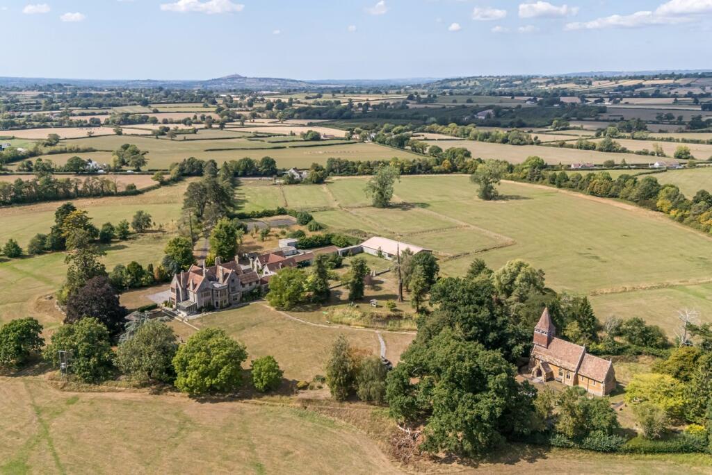 A distant Glastonbury Tor