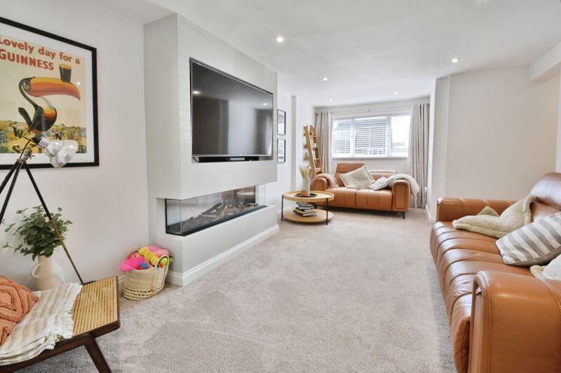 Living room from dining area