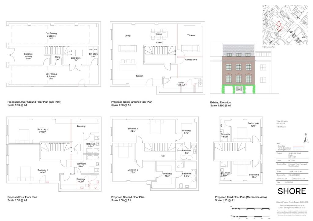 395.GA.002.001 - 40 - 42 High Street Poole - Sketc