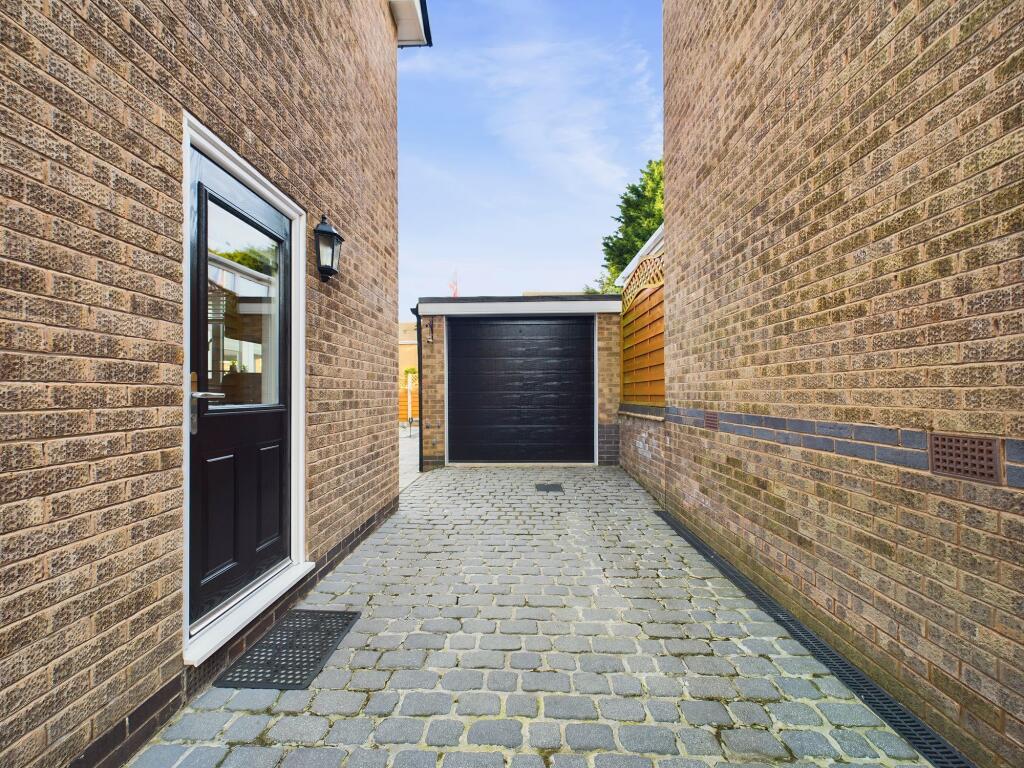 Side Entrance and Detached Garage