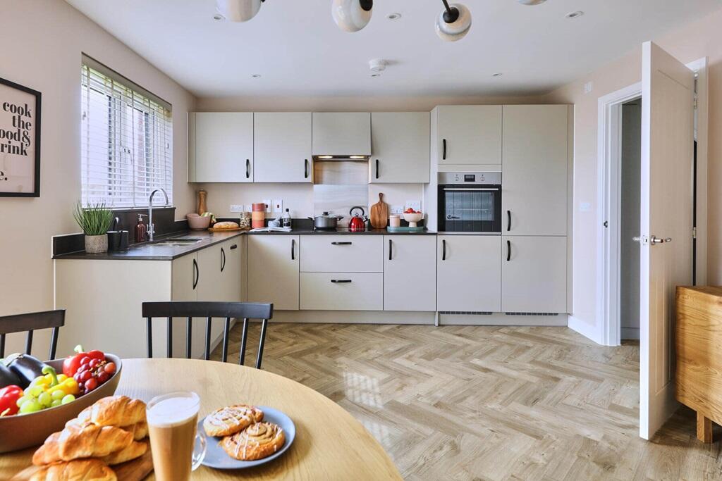 An open plan kitchen and dining area if perfect for entertaining