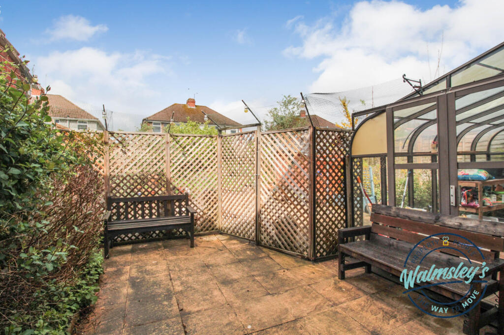 Rear garden patio (this was designed for stay at h