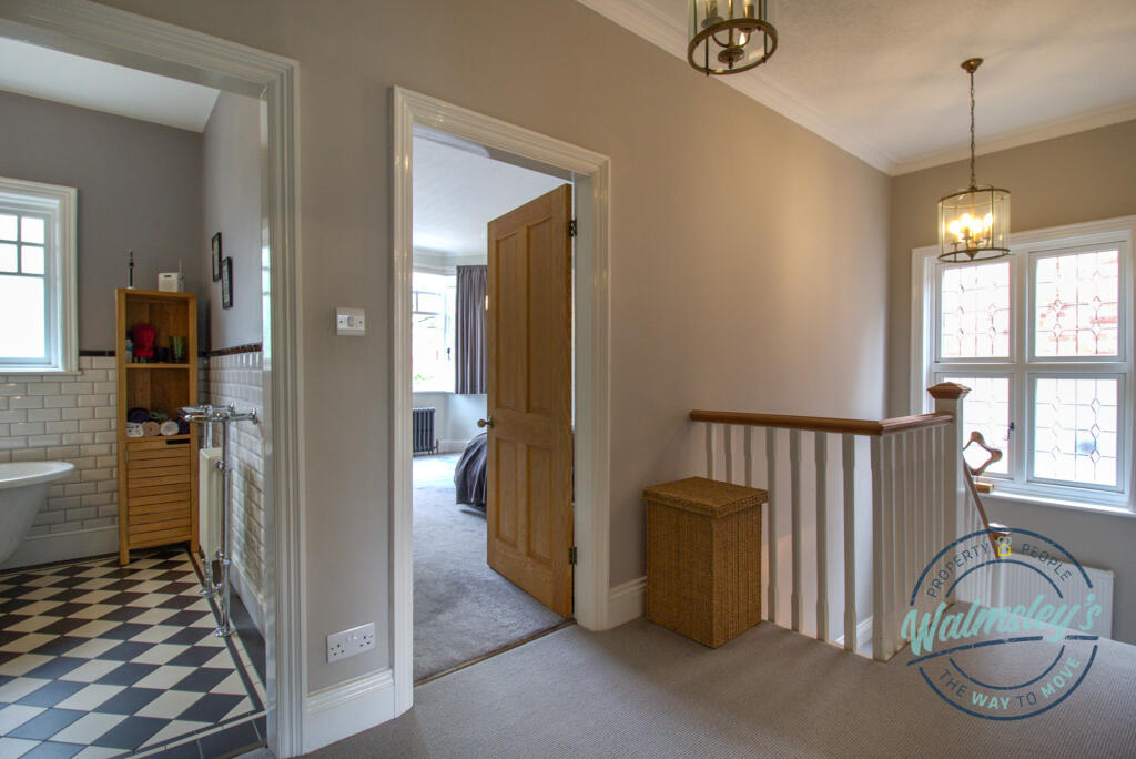 Landing with elegant window