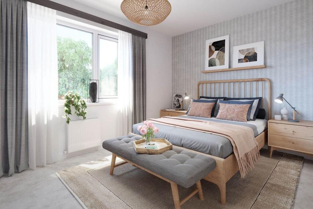 Generous guest bedroom