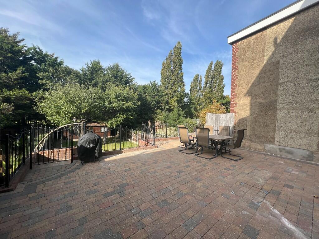 Paved seating area