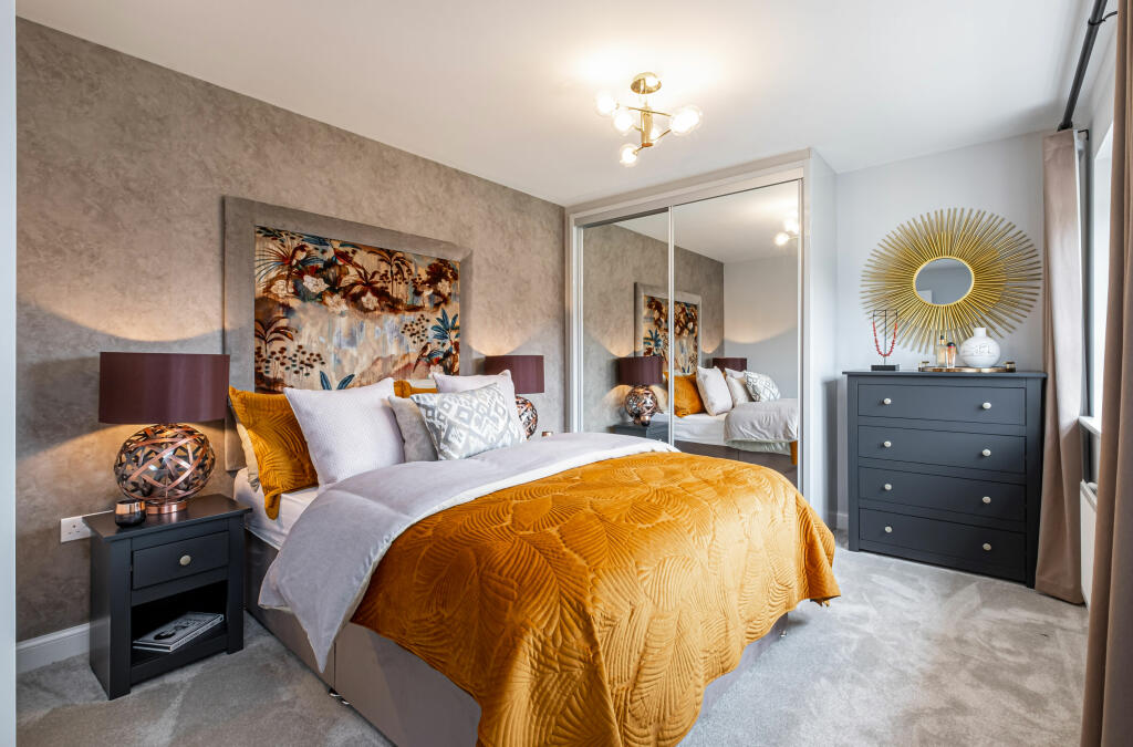 Interior view of a bedroom in our 4 bed Alnmouth home