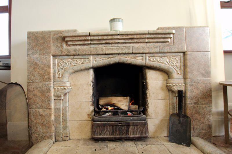 Traditional fireplace