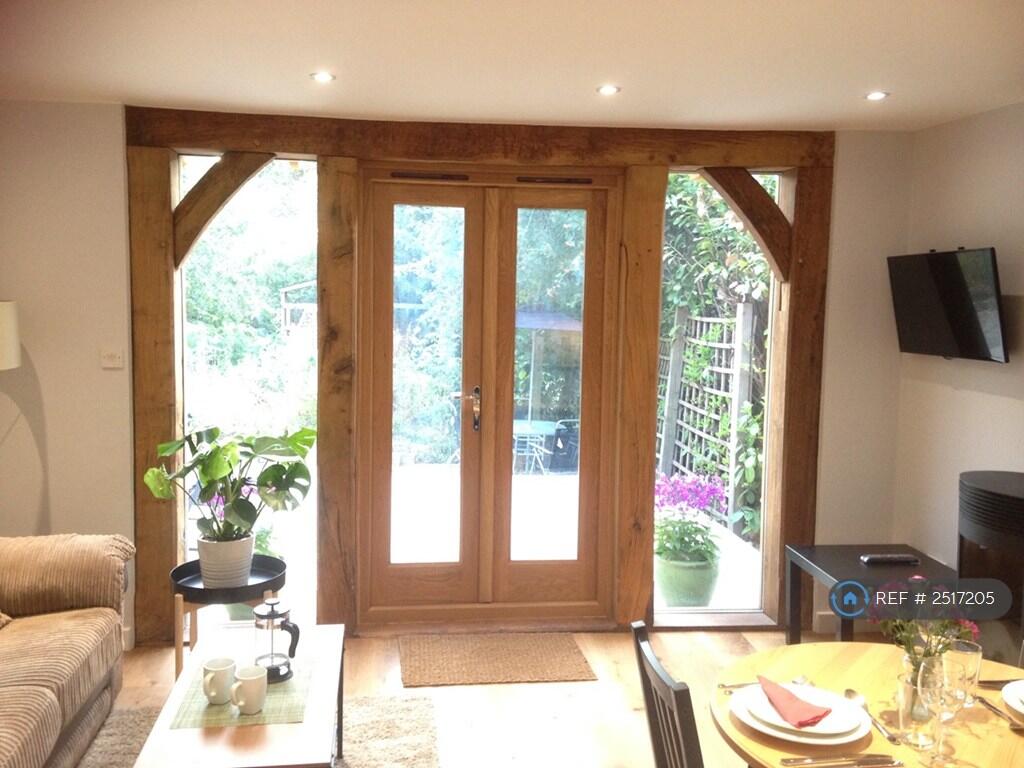 Lovely Oak Beams-Now With Curtains.