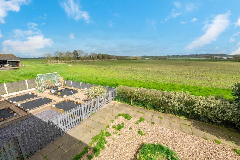 Overhead view of rear/paddock land