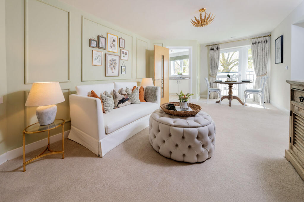 Knox Court - Typical 1 Bed Apartment Living Room  